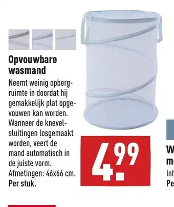 ALDI Opvouwbare Wasmand per stuk aanbieding