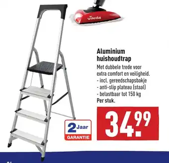 ALDI Aluminium Huishoudtrap per stuk aanbieding