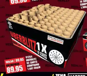 Binckhorst Vuurwerk 01264 Uberblitz 92 shots Compound 1,987 gram aanbieding