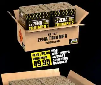 Binckhorst Vuurwerk 01577 Zena Triumph 46 shots Compound 989 gram aanbieding