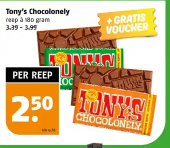 Poiesz Tony's Chocolonely reep à 180 gram aanbieding