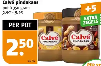 Poiesz Calvé pindakaas pot à 350 gram aanbieding