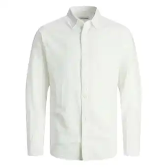 Plutosport Jack & Jones Linen Overhemd Heren (plussize) aanbieding