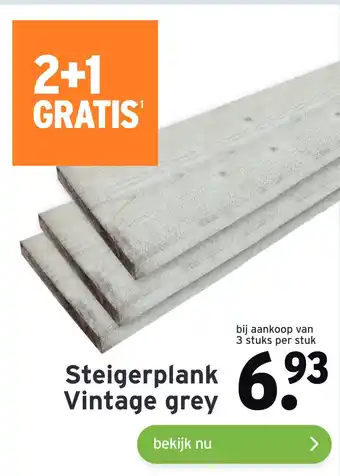 GAMMA Steigerplank vintage grey aanbieding