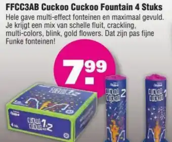 Binckhorst Vuurwerk FFCC3AB Cuckoo Cuckoo Fountain 4 stuks aanbieding