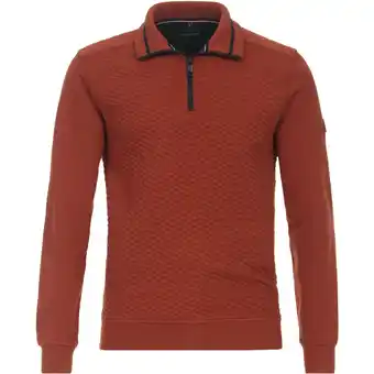 Spartoo Sweater Casa Moda Halfzip Trui Structuur Rood aanbieding