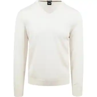 Spartoo Sweater BOSS Trui Baram Off-White aanbieding