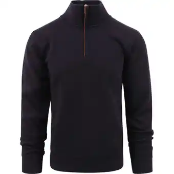 Spartoo Sweater Gant Halfzip Sacker Trui Navy aanbieding