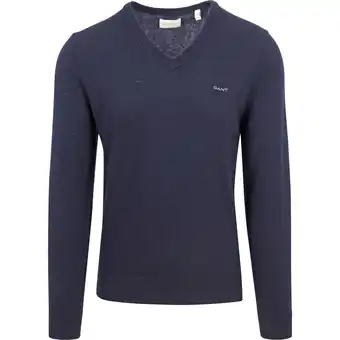 Spartoo Sweater Gant Trui Lamswol Navy aanbieding