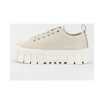 Spartoo Lage Sneakers Tommy Hilfiger Zapatillas en color taupe para aanbieding