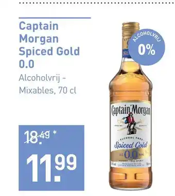 Gall & Gall Captain Morgan Spiced Gold 0.0 70 cl aanbieding