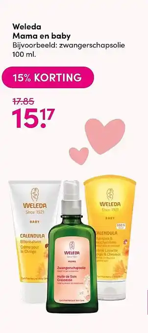 DA Weleda mama en baby aanbieding