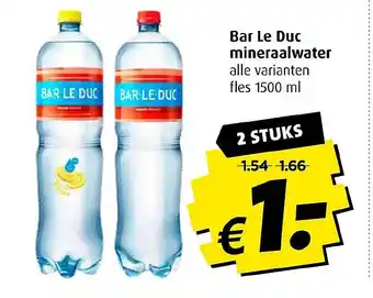 Boni Bar le duc mineraalwater aanbieding