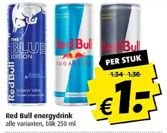 Boni Red Bull energydrink aanbieding