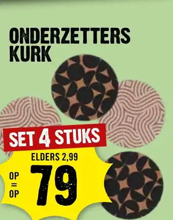 Dirck 3 ONDERZETTERS KURK aanbieding