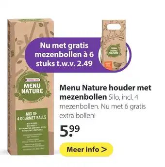 Boerenbond Menu nature houder met mezenbollen aanbieding