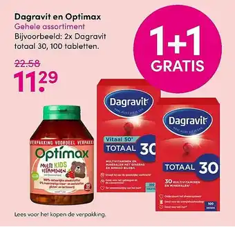 DA Dagravit en optimax gehele assortiment aanbieding