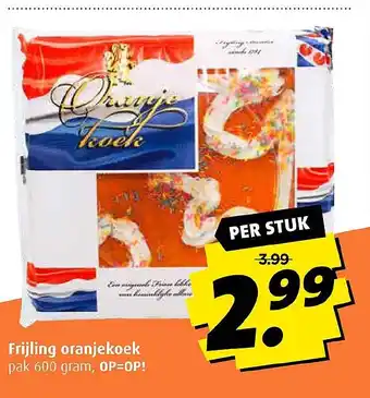 Boni Frijling oranjekoek aanbieding