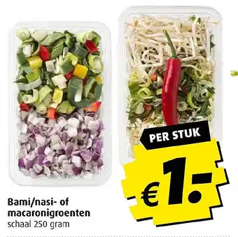 Boni Bami/nasi- of macaronigroenten aanbieding