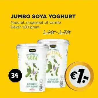 Jumbo Jumbo Soya Yoghurt 500 gram aanbieding