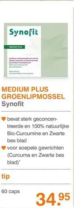 Vitaminstore Medium Plus Groenlipmossel Synofit aanbieding