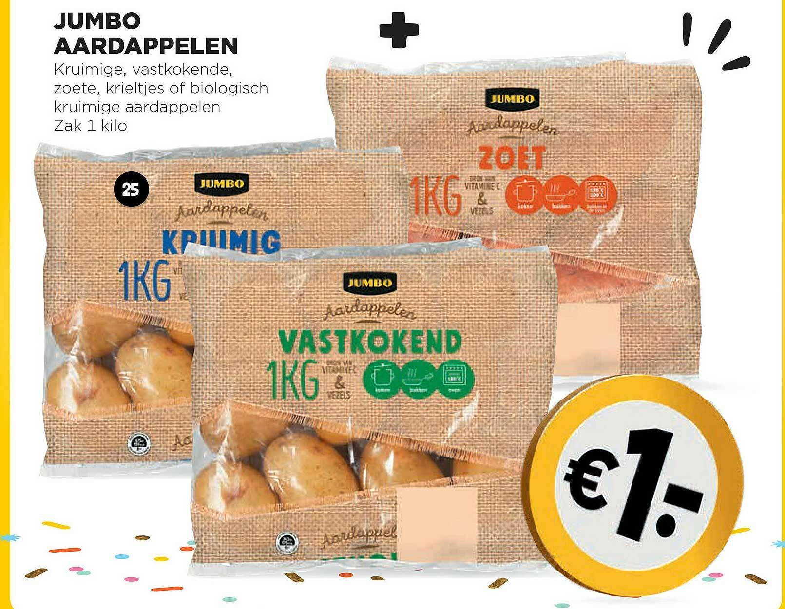 Jumbo Aardappelen 1 kilo aanbieding bij Jumbo