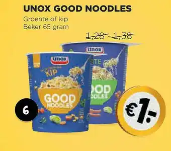 Jumbo Unox Good Noodles 65 gram aanbieding