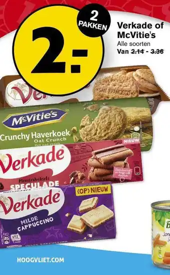 Hoogvliet Verkade of mcVitie's aanbieding