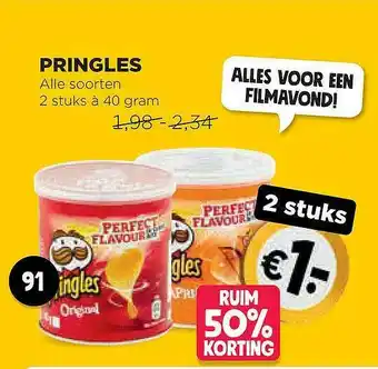 Jumbo Pringles 40 gram aanbieding