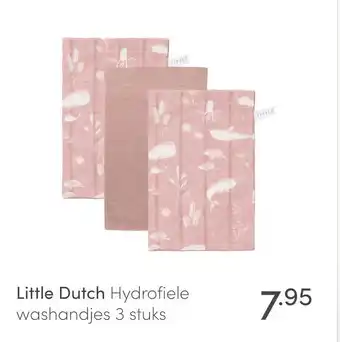 Baby & Tiener Little dutch hydrofiele washandjes aanbieding