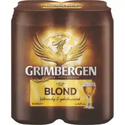 Jumbo Grimbergen Abdijbier Blond Blikken 4 x 50cl aanbieding