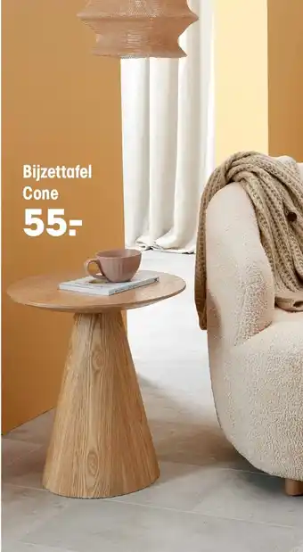 Kwantum Bijzettafel Cone aanbieding