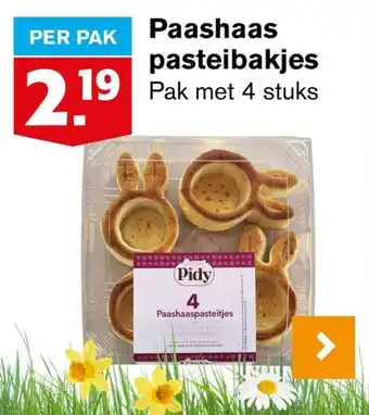 Hoogvliet Paashaas pasteibakjes 4 stuks aanbieding