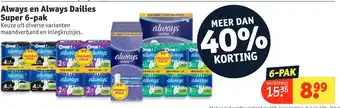 Kruidvat Always en always dailies aanbieding