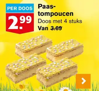 Hoogvliet Paas- tompoucen doos met 4 stuks aanbieding