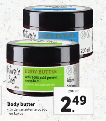 Lidl Body Butter 200ml aanbieding