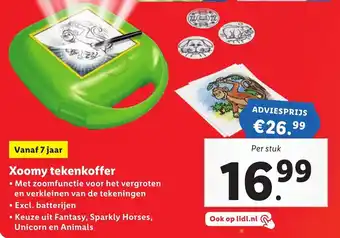 Lidl Xoomy tekenkoffer aanbieding