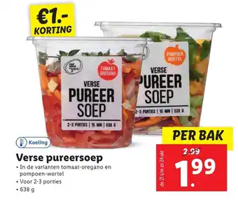 Lidl Verse pureersoep aanbieding