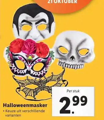 Lidl Halloweenmasker aanbieding