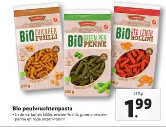 Lidl Bio peulvruchtenpasta 250g aanbieding