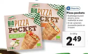 Lidl Pizza pockets 2 x 120g aanbieding