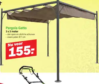 Van Cranenbroek Pergola Gatto 3 x 3 meter aanbieding