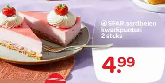 Spar aardbeien kwarkpunten 2 stuks aanbieding