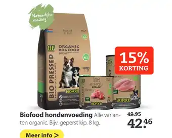 Pets Place Biofood hondenvoeding 8 kg aanbieding