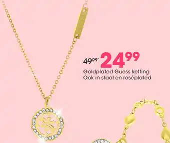 Lucardi Goldplated guess ketting aanbieding