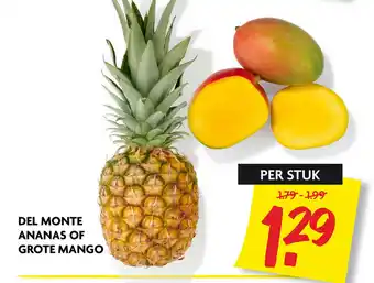 Dekamarkt Del Monte Ananas of Grote Mango aanbieding