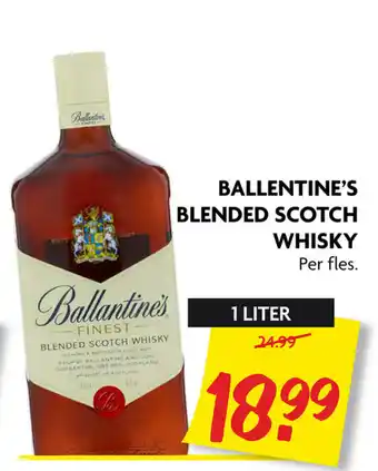 Dekamarkt Ballentine's blended scotch whisky 1 liter aanbieding