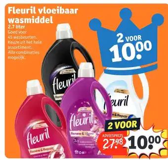 Kruidvat Fleuril vloeibaar wasmiddel 2.5 liter aanbieding