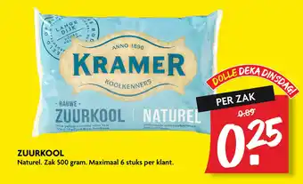 Dekamarkt Zuurkool 500 gram aanbieding