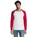 Spartoo Sols T-Shirt Lange Mouw FUNKY LSL Blanco Rojo aanbieding